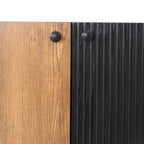 Mid Century TV Stand with 3 Cabinets, Media Console Table for TVs up to 70, Entertainment Center with Storage