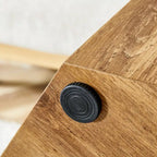 Hexagonal Coffee Table Textured Coffee Table with Non-slip Foot Mat Living Room End Table for Small Space