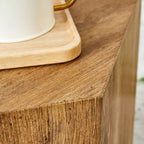 Hexagonal Coffee Table Textured Coffee Table with Non-slip Foot Mat Living Room End Table for Small Space