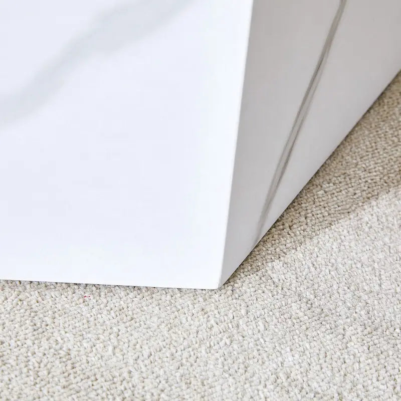 Hexagonal Coffee Table Textured Coffee Table with Non-slip Foot Mat Living Room End Table for Small Space