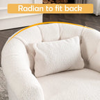 Velvet Swivel Chair with Ottoman