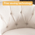 Velvet Swivel Chair with Ottoman