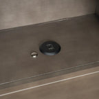 Queen Wood Platform Bed with 8 Shelves, 2 Drawers, Barn Door LED Design & USB