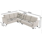 102.56 Wide Reversible Sectional Sofa with Corner Lounge Seat