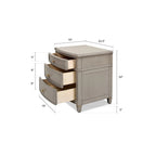 Dauphin 23.5 3-Drawer Storage End Table