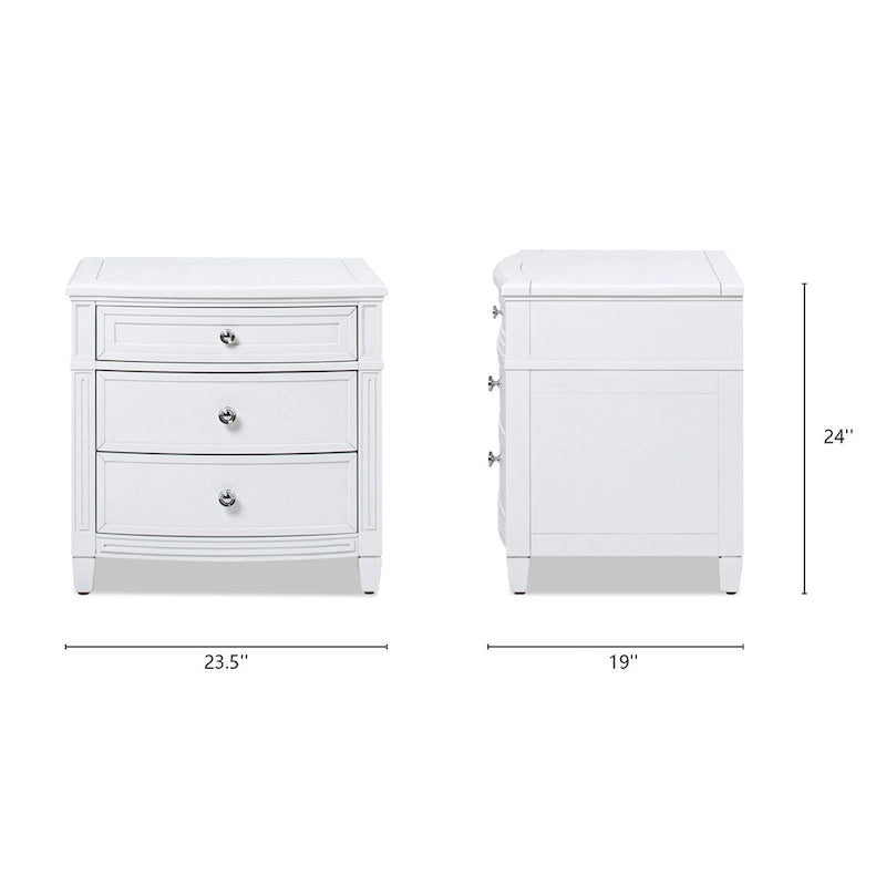 Dauphin 23.5 3-Drawer Storage End Table