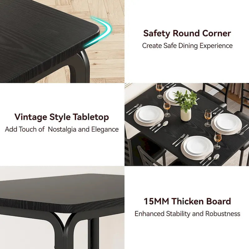 5 Piece Dining Table Set for 4