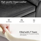 Upholstered 56W Flip Top Storage Bench with arms