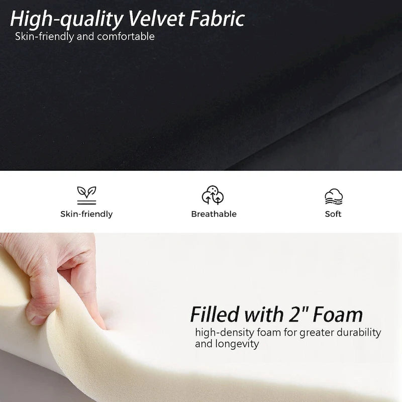 Upholstered 56W Flip Top Storage Bench with arms