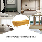 Upholstered 56W Flip Top Storage Bench with arms