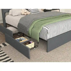 Queen Storage Bed - 4 Drawers, Upholstered Platform with LED & USB Charging