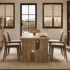 63 Dining Table Rectangle Kitchen Table with Modern Aesthetic Legs