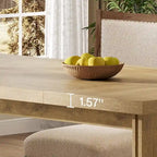 63 Dining Table Rectangle Kitchen Table with Modern Aesthetic Legs