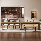 63 Dining Table Rectangle Kitchen Table with Modern Aesthetic Legs