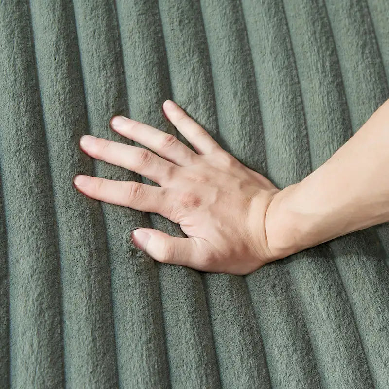 126 Corduroy L-Shaped Sectional Sofa with Cup Holders, and USB/Type-C Ports, Movable Footrest & 8 Pillows