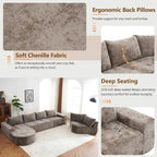 Modular Sectional Sofa Living Room Floor Couch Chaise Lounge