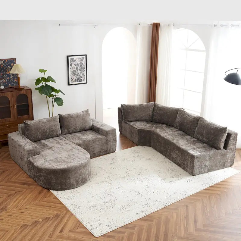Modular Sectional Sofa Living Room Floor Couch Chaise Lounge
