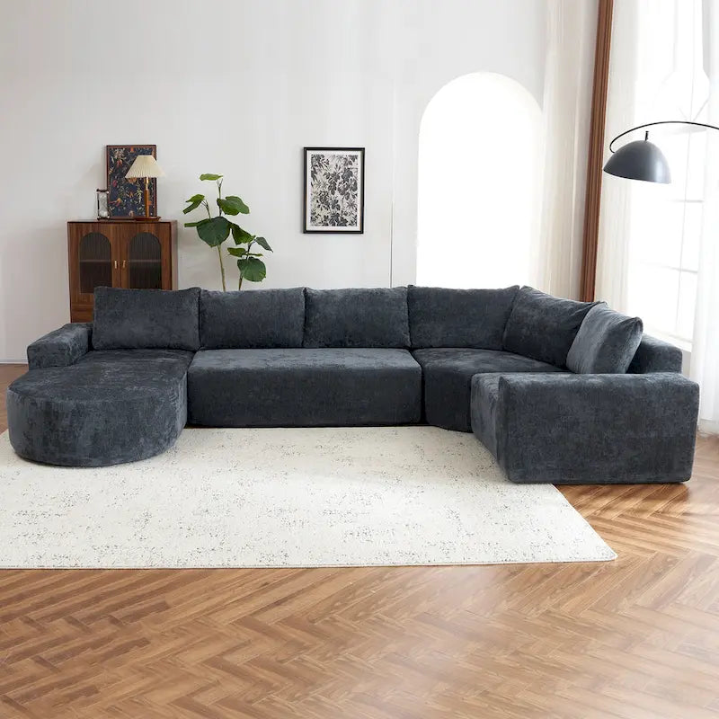 Modular Sectional Sofa Living Room Floor Couch Chaise Lounge