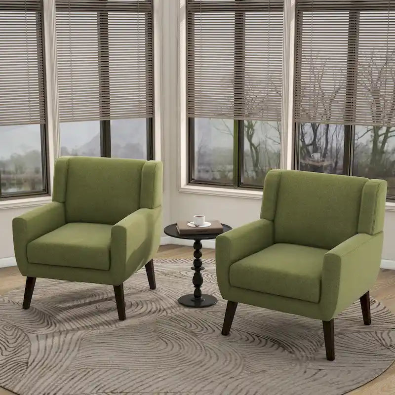 Modern Armchair Upholstered Accent Chair Set of 2