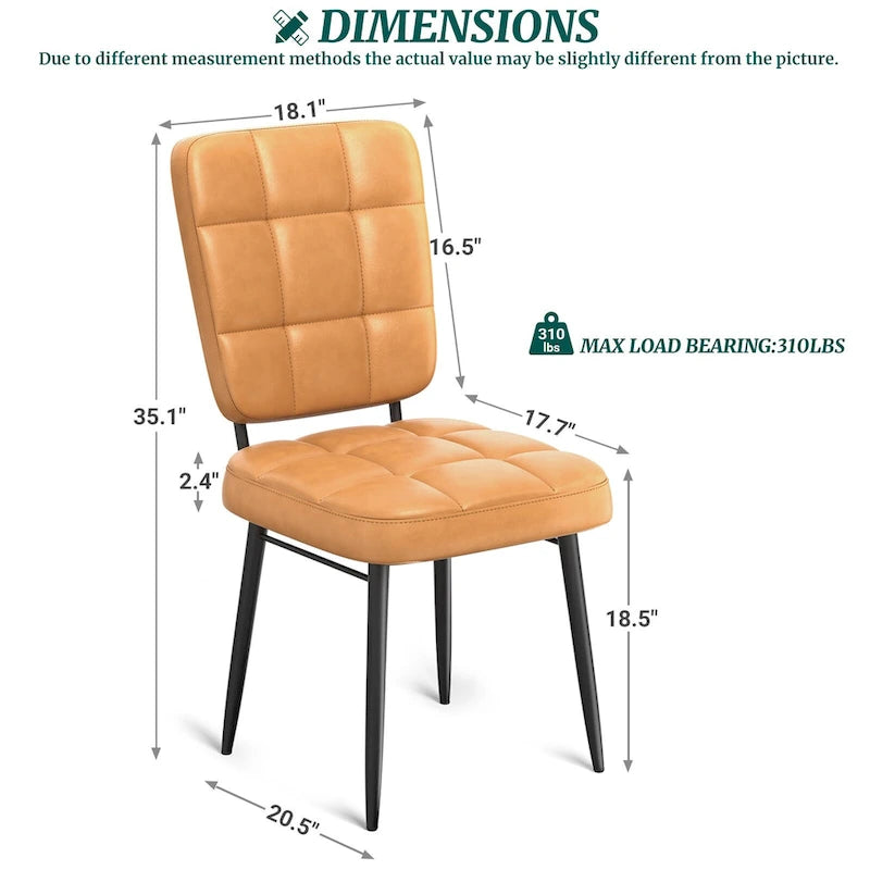 Modern Dining Chairs Set of 2/4/6/8, Upholstered Kitchen Chairs with Thick Cushion for Dining Room