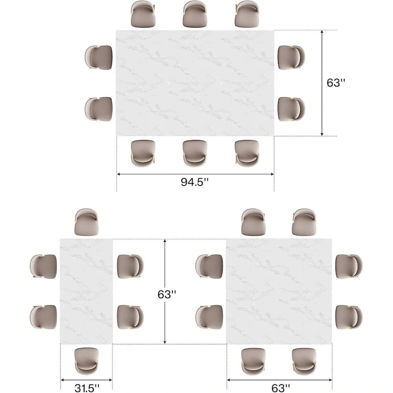 31.5 Inches Wood Square Dinner Table with Metal Base