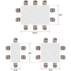 31.5 Inches Wood Square Dinner Table with Metal Base