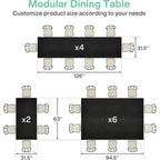 31.5 Inches Wood Square Dinner Table with Metal Base
