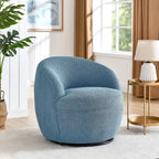 Roundhill Furniture Galleria 360 Swivel Teddy Sherpa Fabric Barrel Chair
