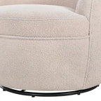 Roundhill Furniture Galleria 360 Swivel Teddy Sherpa Fabric Barrel Chair