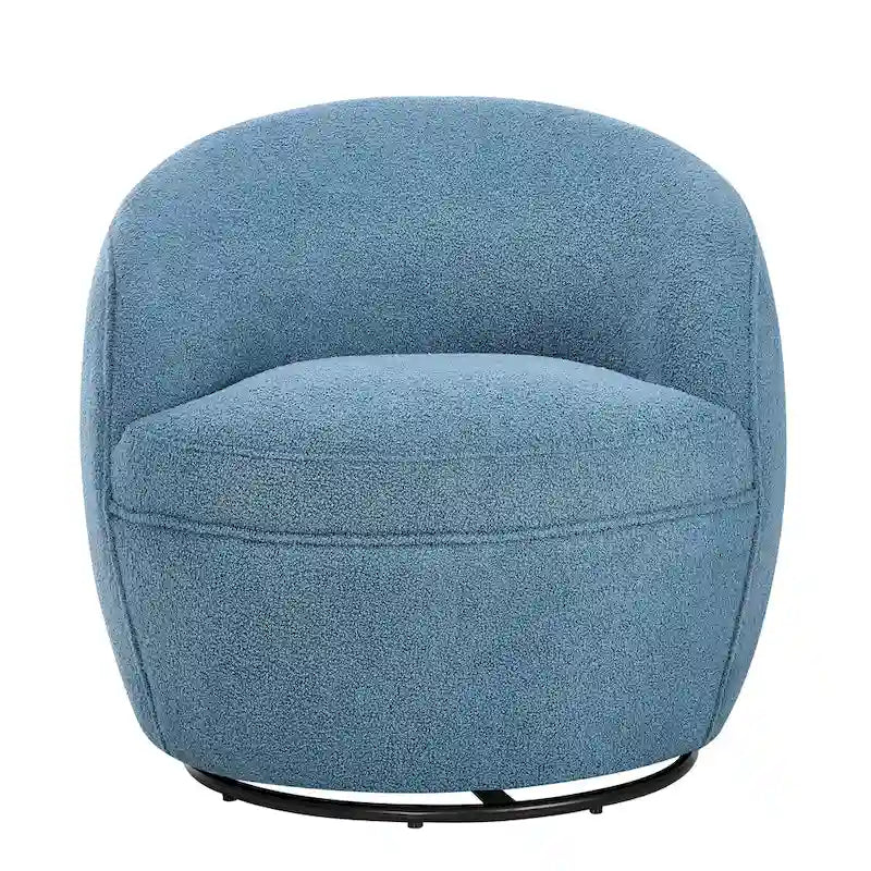 Roundhill Furniture Galleria 360 Swivel Teddy Sherpa Fabric Barrel Chair