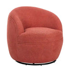Roundhill Furniture Galleria 360 Swivel Teddy Sherpa Fabric Barrel Chair