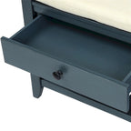 Shoe Rack with Cushioned Seat and Drawers, Multipurpose Entryway Storage Bench