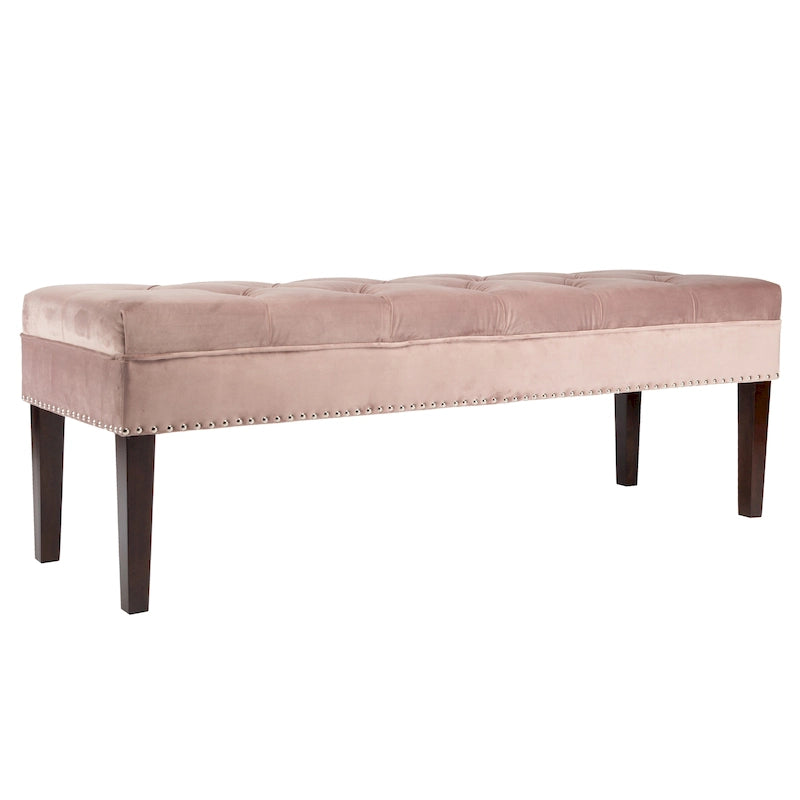 Mid Century Modern Tufted Upholstered Living Room Bench