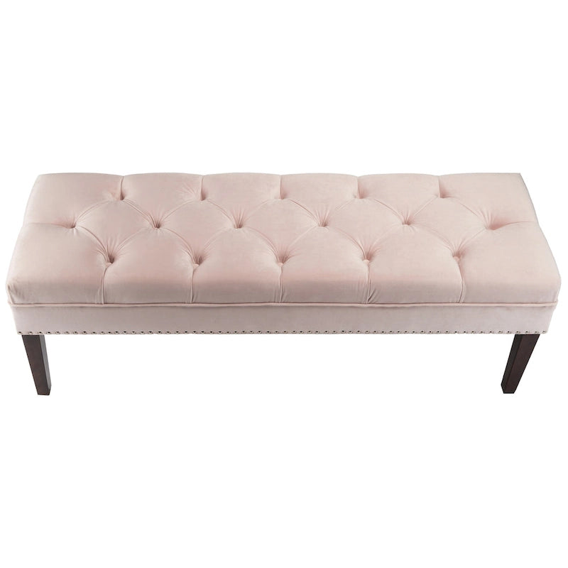 Mid Century Modern Tufted Upholstered Living Room Bench