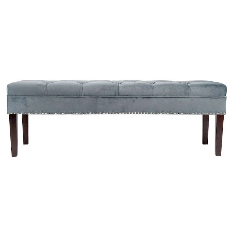 Mid Century Modern Tufted Upholstered Living Room Bench