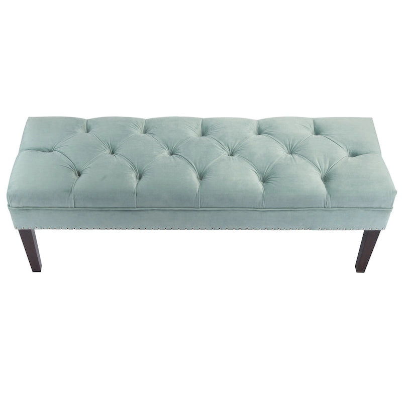 Mid Century Modern Tufted Upholstered Living Room Bench