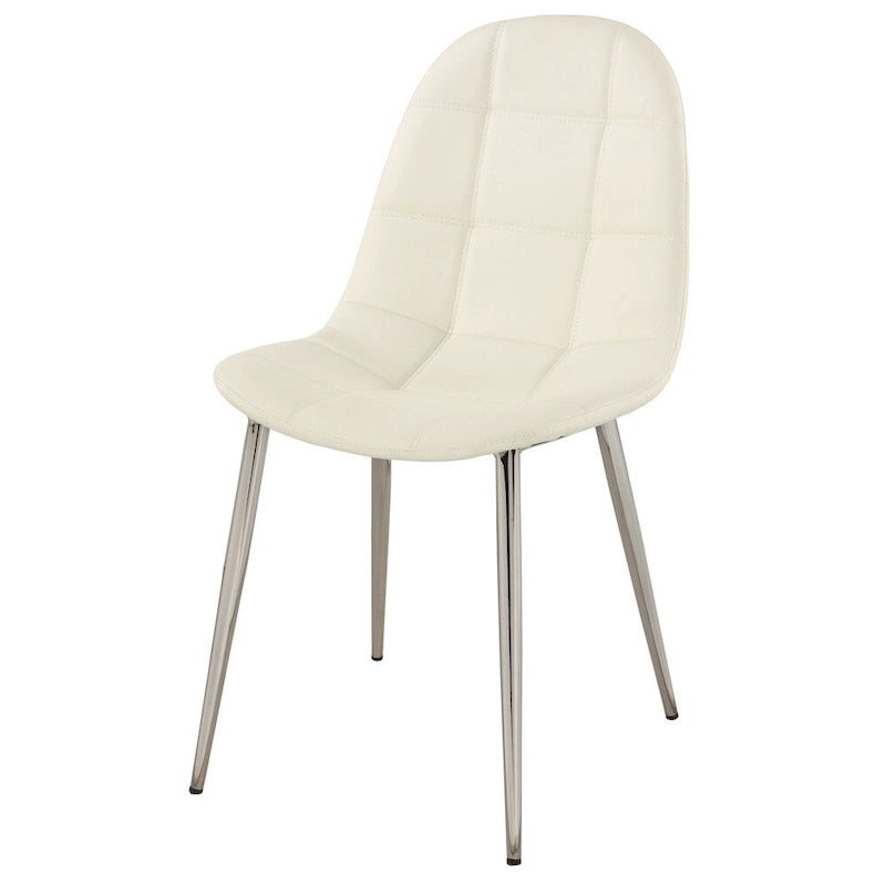 Somette Dolores White Upholstered Back Dining Chair (Set of 4)