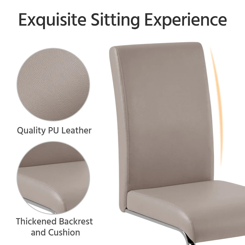 Yaheetech 2pcs Dining Chairs High Back Padded Chairs for Home