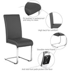 Yaheetech 2pcs Dining Chairs High Back Padded Chairs for Home
