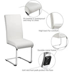 Yaheetech 2pcs Dining Chairs High Back Padded Chairs for Home