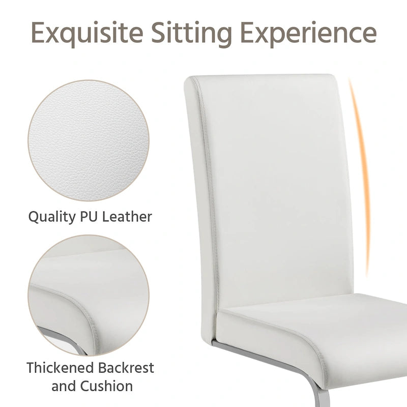 Yaheetech 2pcs Dining Chairs High Back Padded Chairs for Home