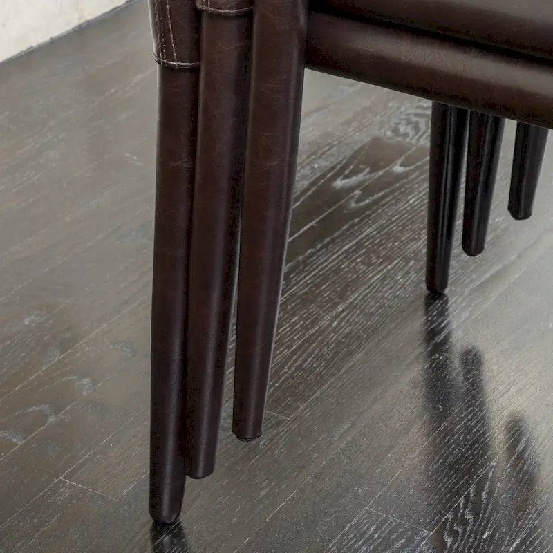 Comstock Bonded Leather Stackable Dining Chairs (Set of 4) by Christopher Knight Home