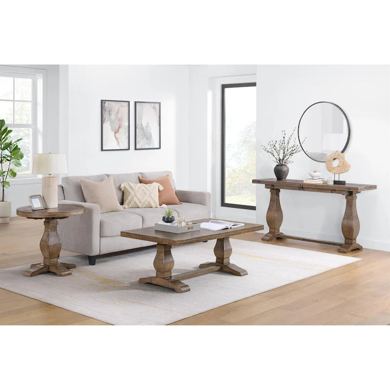 Napa 50 Solid Wood Pedestal Coffee Table