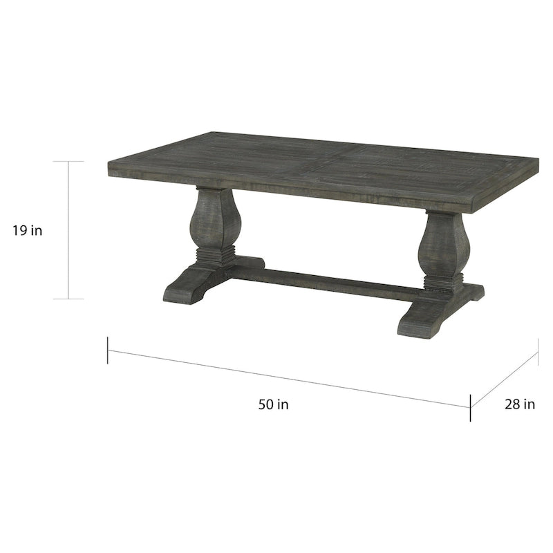 Napa 50 Solid Wood Pedestal Coffee Table