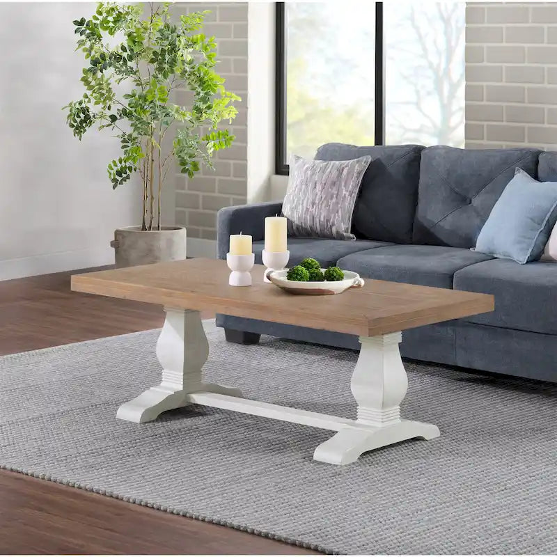 Napa 50 Solid Wood Pedestal Coffee Table