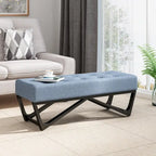 Ursa Contemporary Fabric Ottoman Bench by Christopher Knight Home
