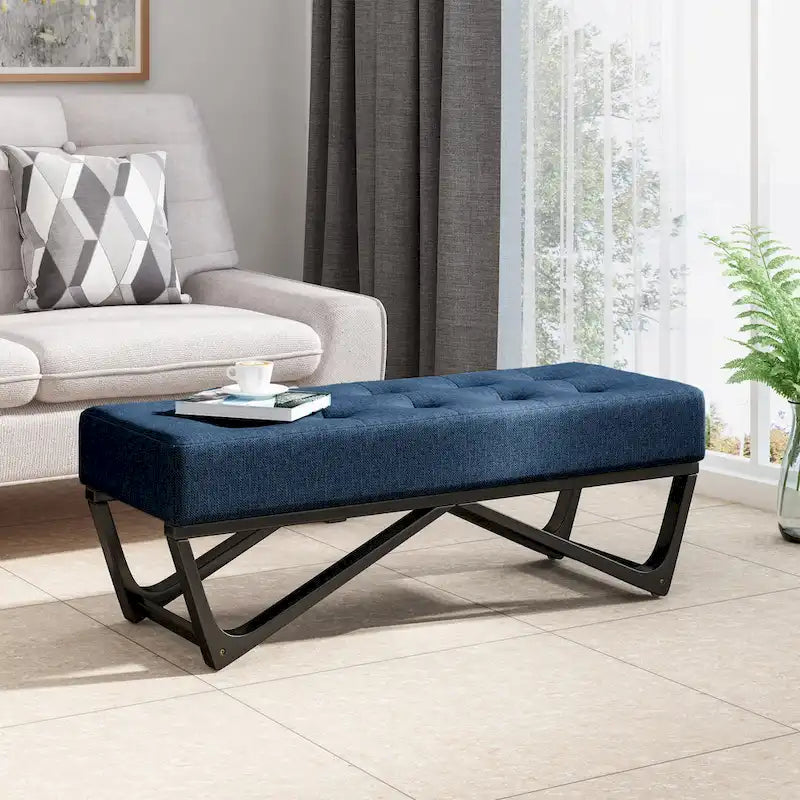 Ursa Contemporary Fabric Ottoman Bench by Christopher Knight Home