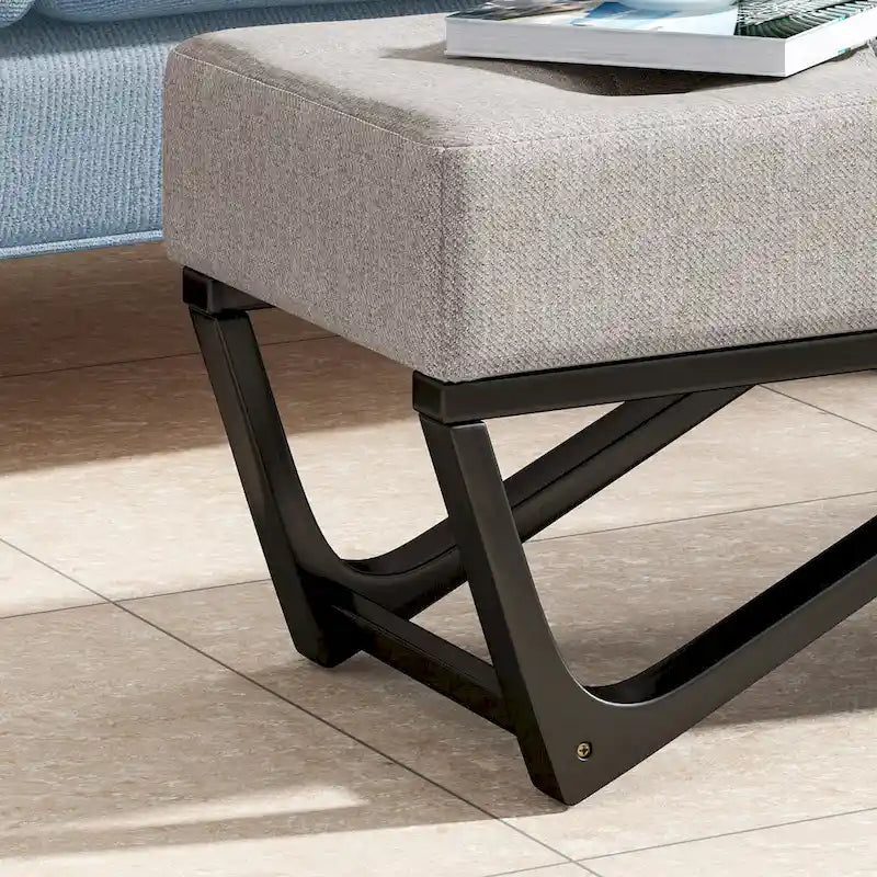 Ursa Contemporary Fabric Ottoman Bench by Christopher Knight Home