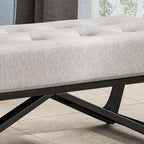 Ursa Contemporary Fabric Ottoman Bench by Christopher Knight Home