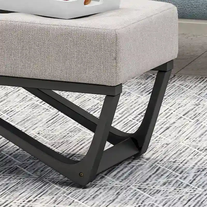 Ursa Contemporary Fabric Ottoman Bench by Christopher Knight Home